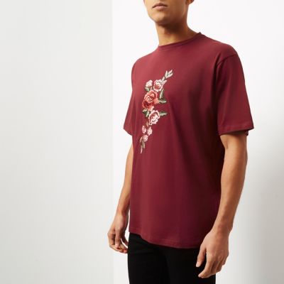 Red Jaded London embroidered T-shirt